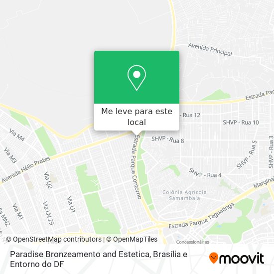 Paradise Bronzeamento and Estetica mapa