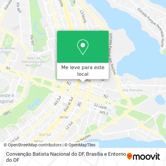 Convenção Batista Nacional do DF mapa