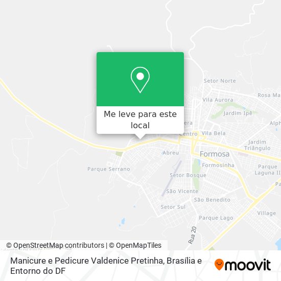 Manicure e Pedicure Valdenice Pretinha mapa