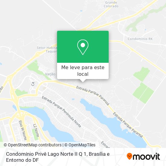 Condomínio Privê Lago Norte II Q 1 mapa