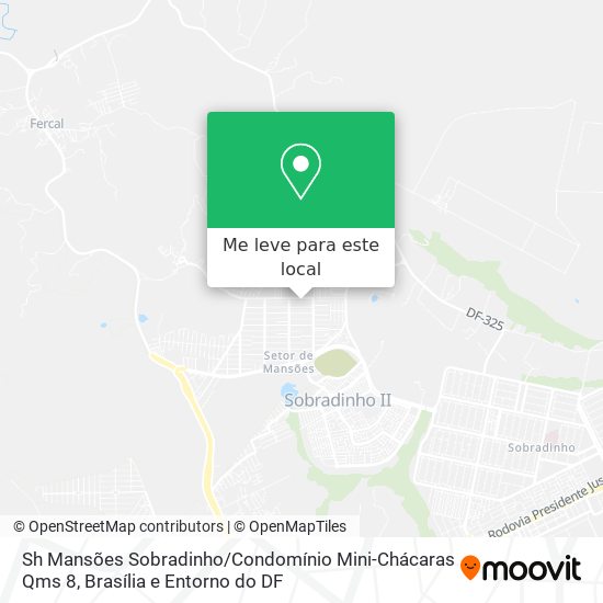 Sh Mansões Sobradinho / Condomínio Mini-Chácaras Qms 8 mapa