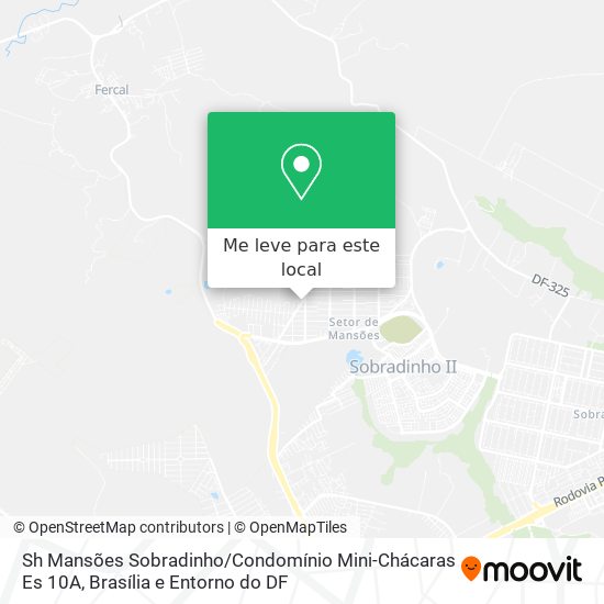 Sh Mansões Sobradinho / Condomínio Mini-Chácaras Es 10A mapa