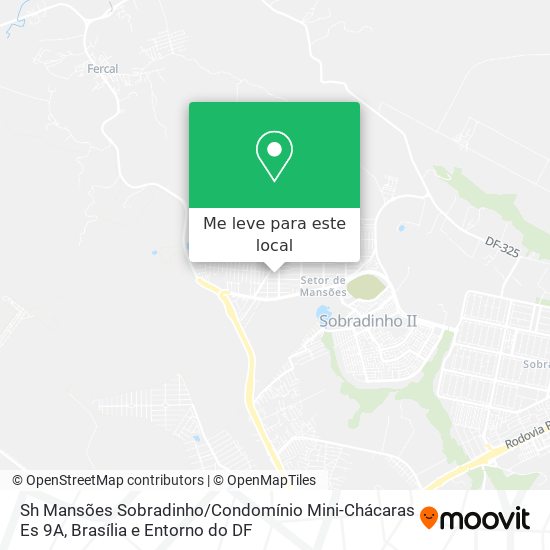Sh Mansões Sobradinho / Condomínio Mini-Chácaras Es 9A mapa