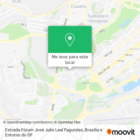 Estrada Fórum José Julio Leal Fagundes mapa