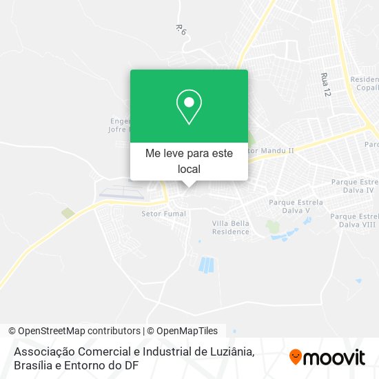 Associação Comercial e Industrial de Luziânia mapa