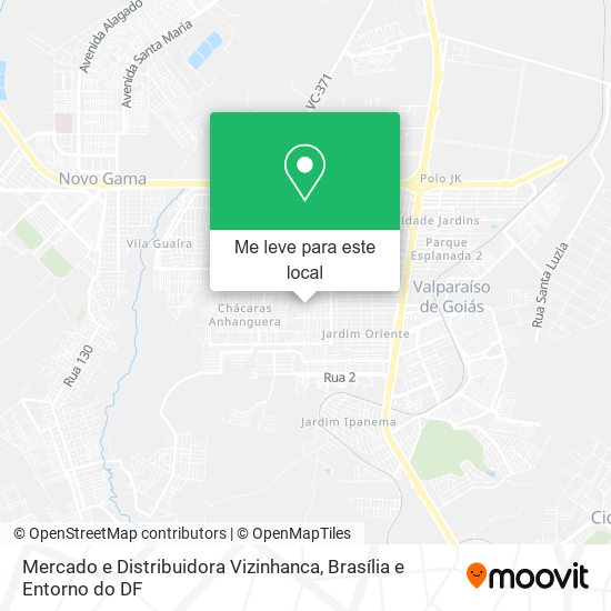 Mercado e Distribuidora Vizinhanca mapa