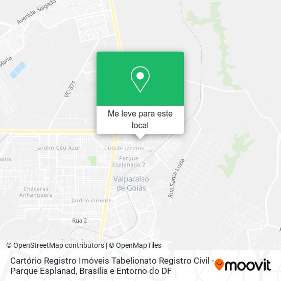 Cartório Registro Imóveis Tabelionato Registro Civil - Parque Esplanad mapa