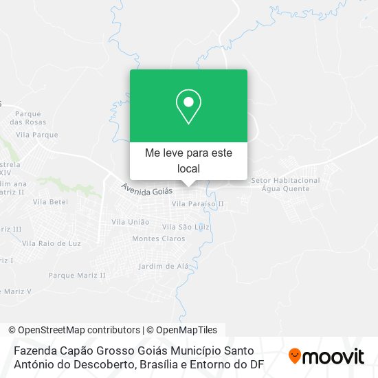 Fazenda Capão Grosso Goiás Município Santo António do Descoberto mapa