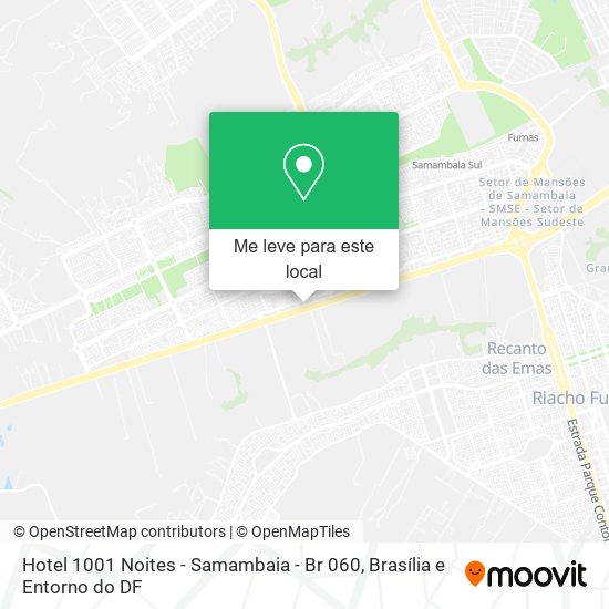 Hotel 1001 Noites - Samambaia - Br 060 mapa
