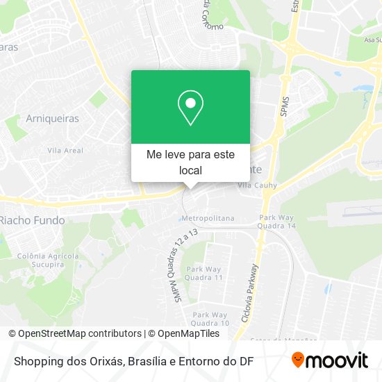 Shopping dos Orixás mapa