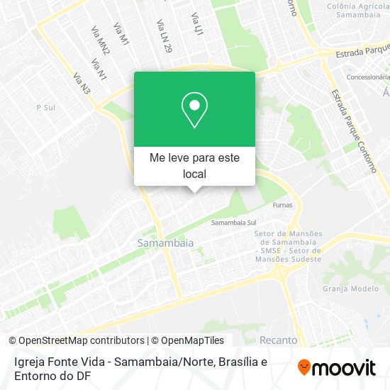 Igreja Fonte Vida - Samambaia / Norte mapa