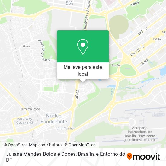 Juliana Mendes Bolos e Doces mapa
