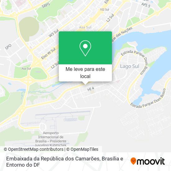 Embaixada da República dos Camarões mapa