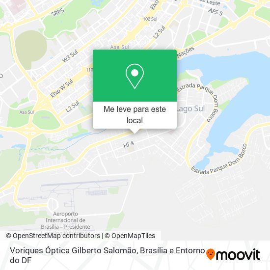 Voriques Óptica Gilberto Salomão mapa