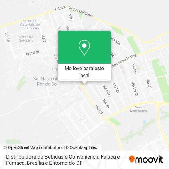Distribuidora de Bebidas e Conveniencia Faisca e Fumaca mapa