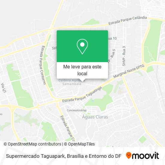 Supermercado Taguapark mapa