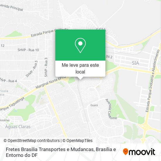 Fretes Brasilia Transportes e Mudancas mapa