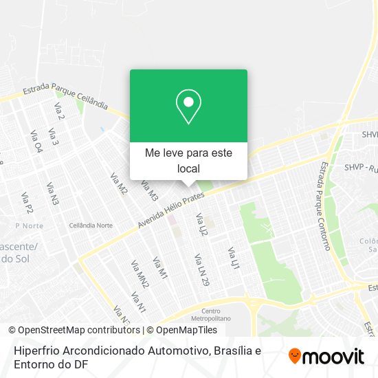 Hiperfrio Arcondicionado Automotivo mapa