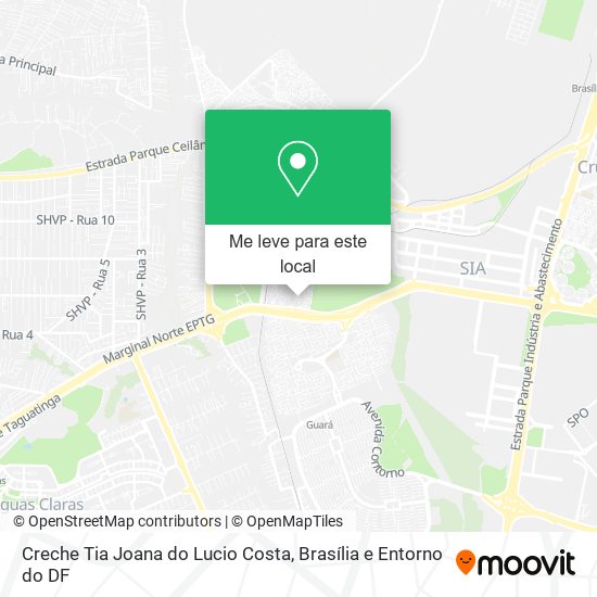 Creche Tia Joana do Lucio Costa mapa