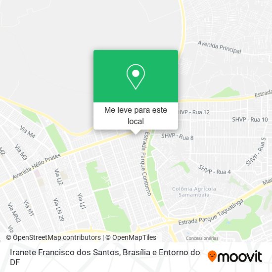 Iranete Francisco dos Santos mapa