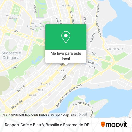 Rapport Café e Bistrô mapa