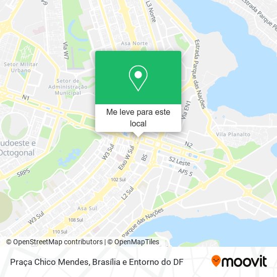 Praça Chico Mendes mapa