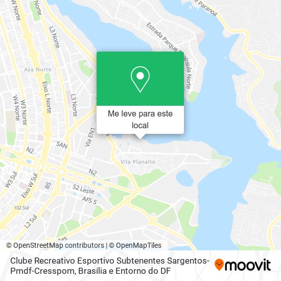 Clube Recreativo Esportivo Subtenentes Sargentos-Pmdf-Cresspom mapa