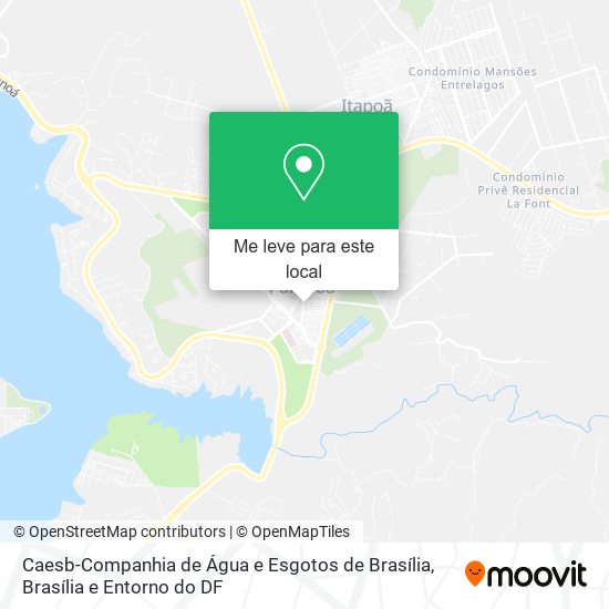 Caesb-Companhia de Água e Esgotos de Brasília mapa