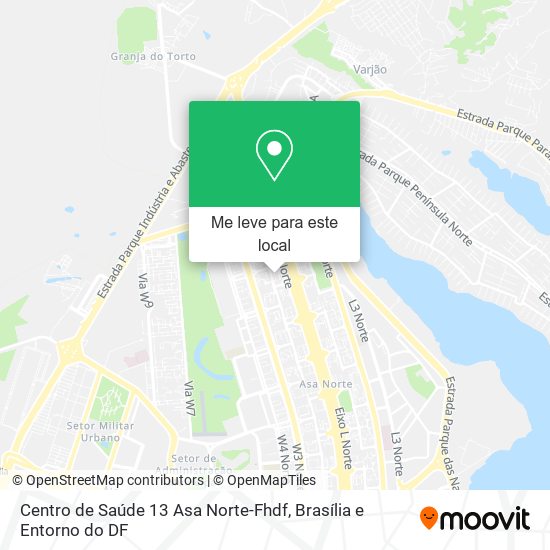 Centro de Saúde 13 Asa Norte-Fhdf mapa