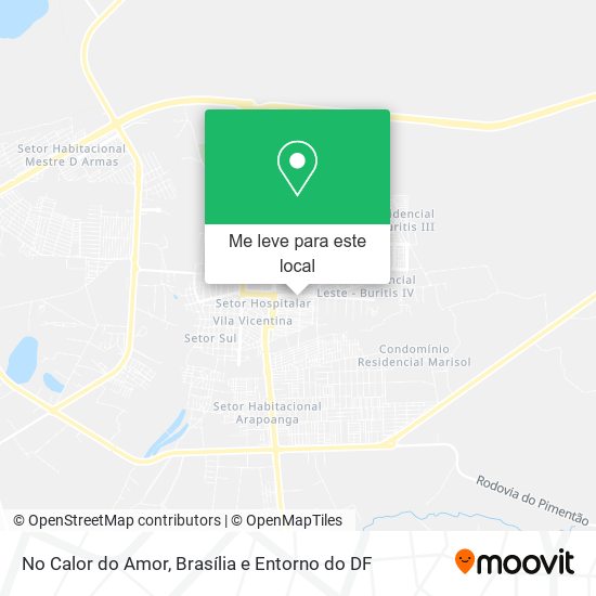 No Calor do Amor mapa