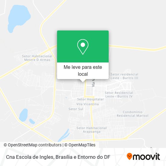 Cna Escola de Ingles mapa