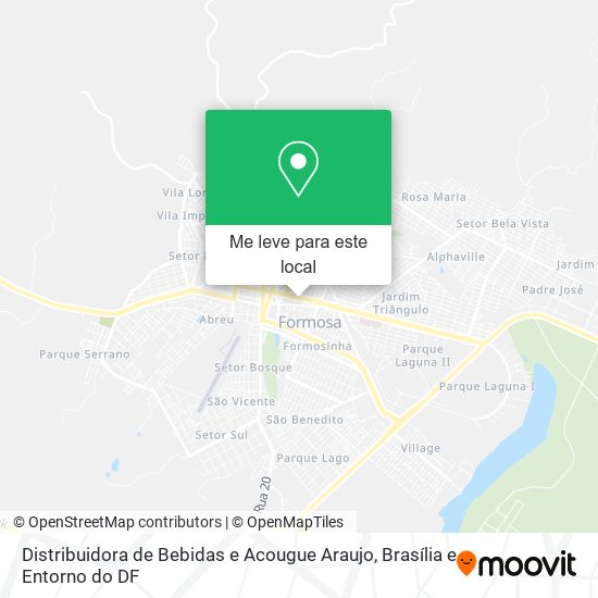 Distribuidora de Bebidas e Acougue Araujo mapa