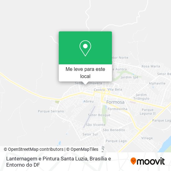 Lanternagem e Pintura Santa Luzia mapa