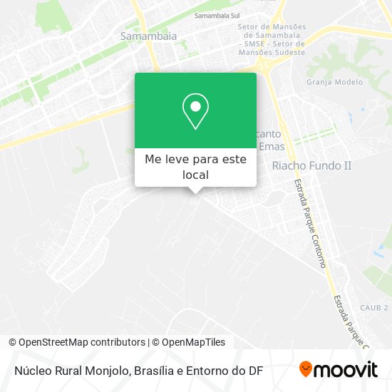 Núcleo Rural Monjolo mapa