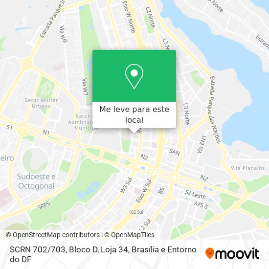 SCRN 702/703, Bloco D, Loja 34 mapa