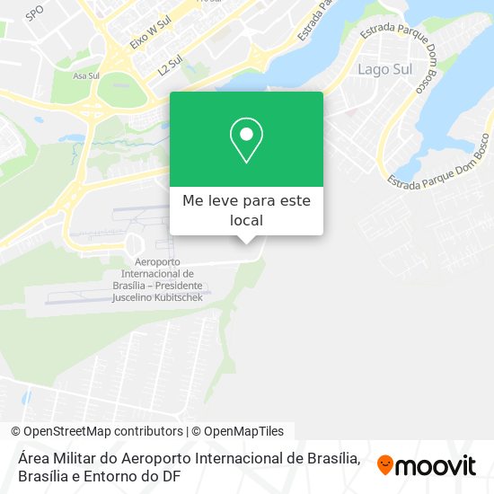Área Militar do Aeroporto Internacional de Brasília mapa