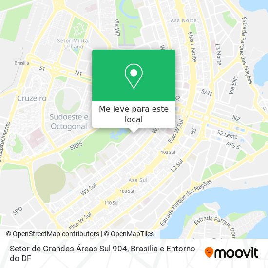 Setor de Grandes Áreas Sul 904 mapa