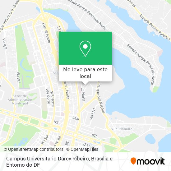 Campus Universitário Darcy Ribeiro mapa