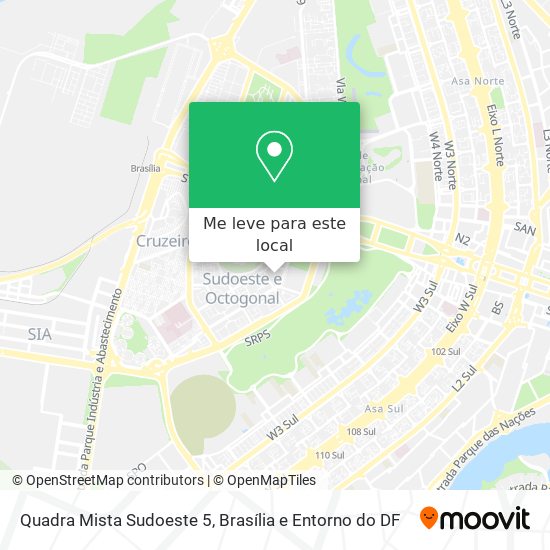 Quadra Mista Sudoeste 5 mapa