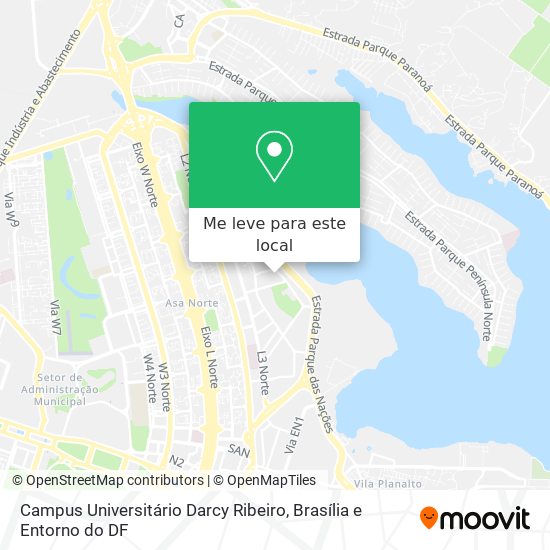 Campus Universitário Darcy Ribeiro mapa