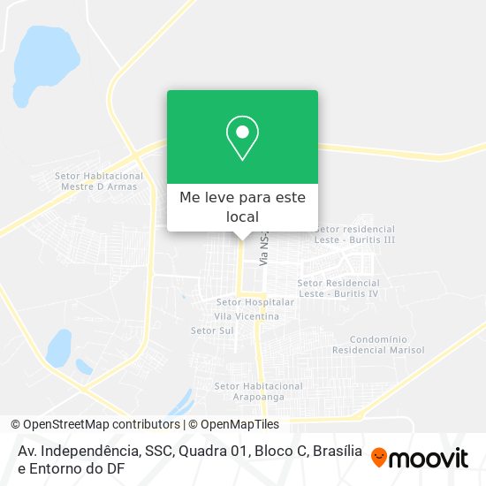 Av. Independência, SSC, Quadra 01, Bloco C mapa