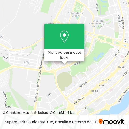 Superquadra Sudoeste 105 mapa