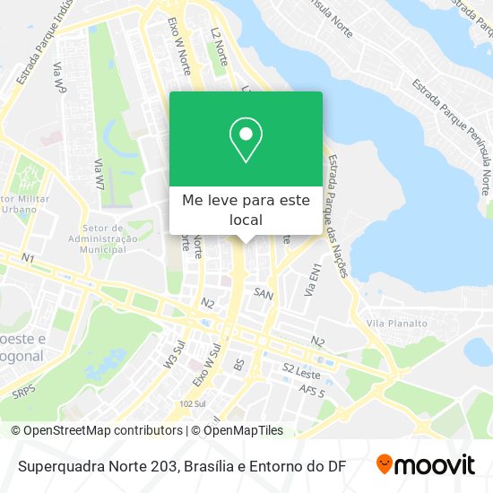 Superquadra Norte 203 mapa
