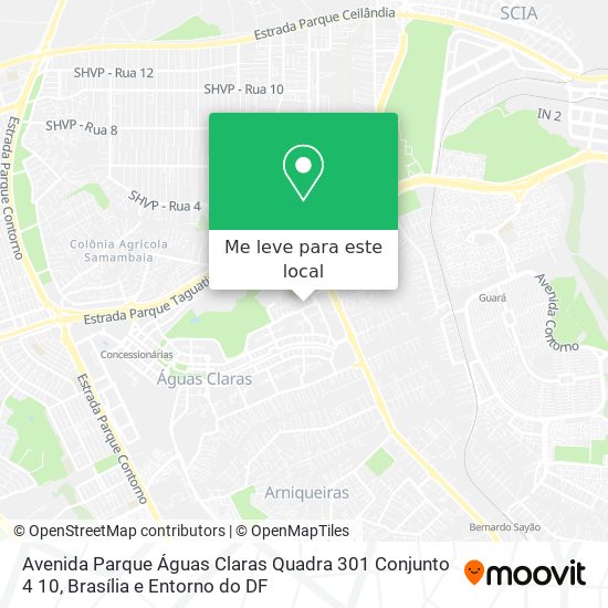 Avenida Parque Águas Claras Quadra 301 Conjunto 4 10 mapa