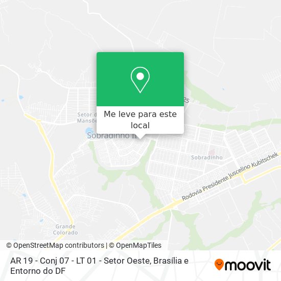AR 19 - Conj 07 - LT 01 - Setor Oeste mapa