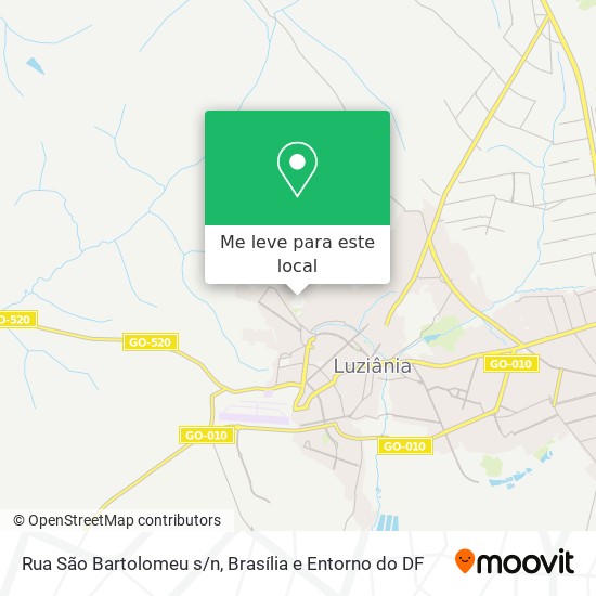 Rua São Bartolomeu s/n mapa