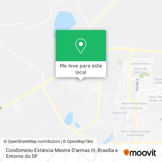 Condomínio Estância Mestre D'armas III mapa