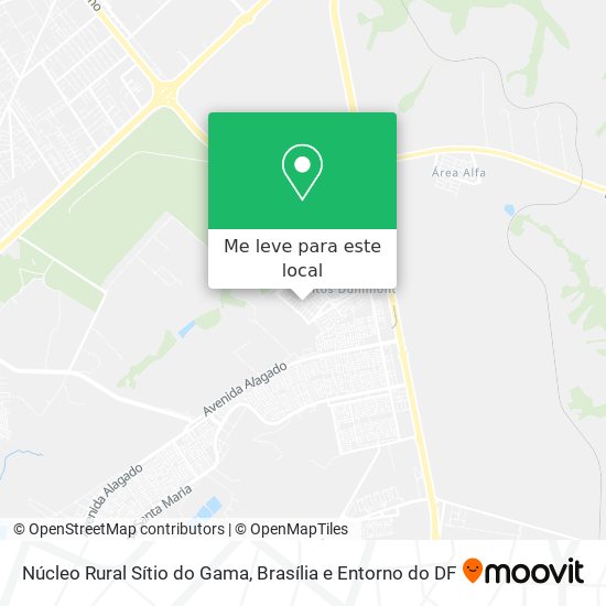 Núcleo Rural Sítio do Gama mapa