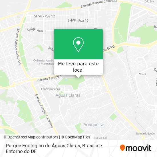 Parque Ecológico de Águas Claras mapa