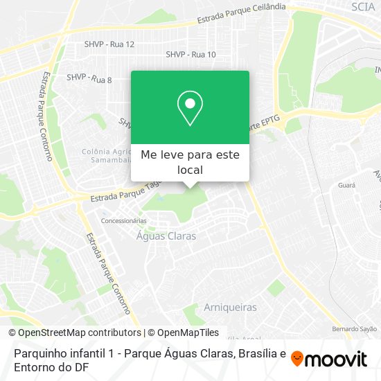 Parquinho infantil 1 - Parque Águas Claras mapa